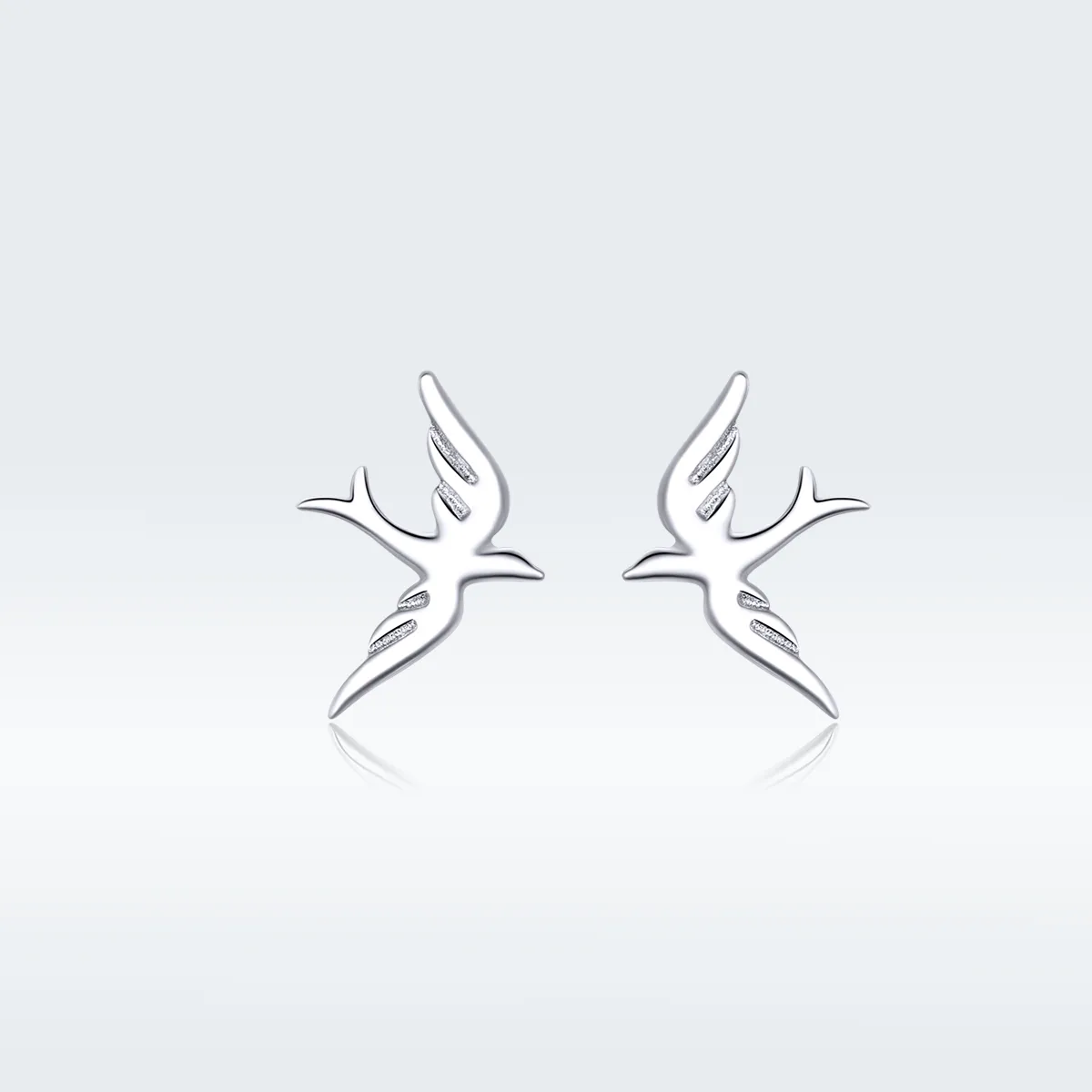 pandora style silver spring swallow stud earrings bse302