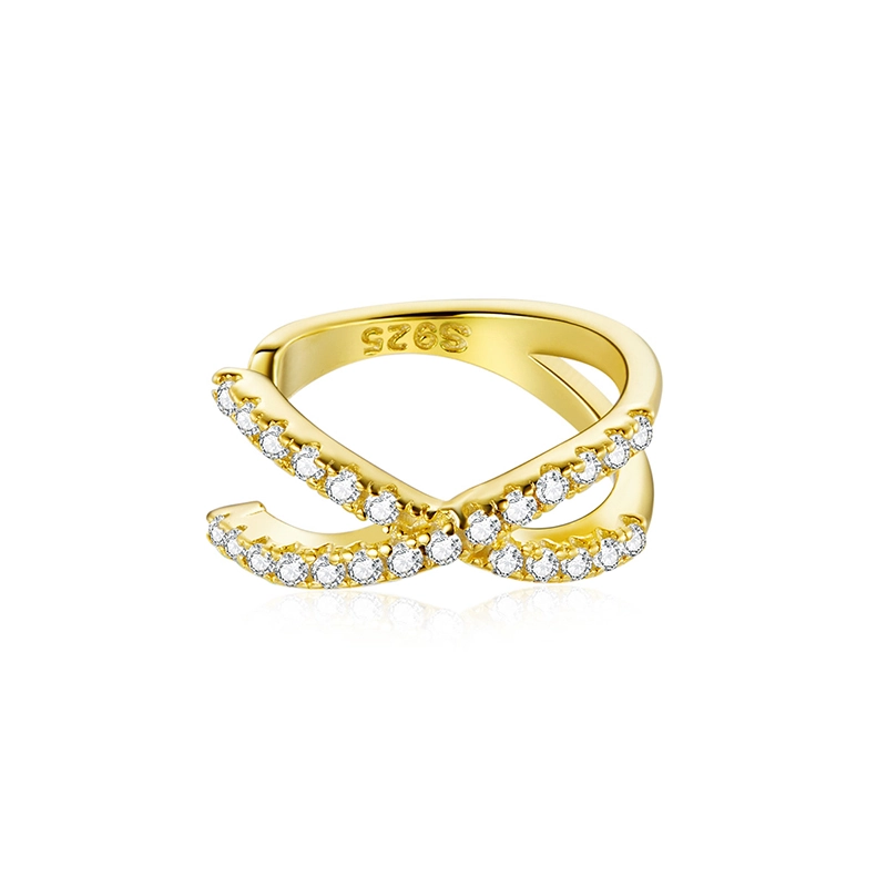 (image for) Pandora Style 18ct Gold Plated Cross Ear clip - SCE997-B - Product Image