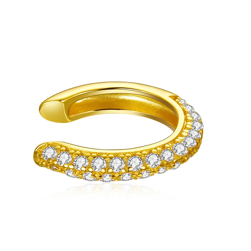 (image for) Pandora Style 18ct Gold Plated Simple Ear clip - SCE996-B - Product Image