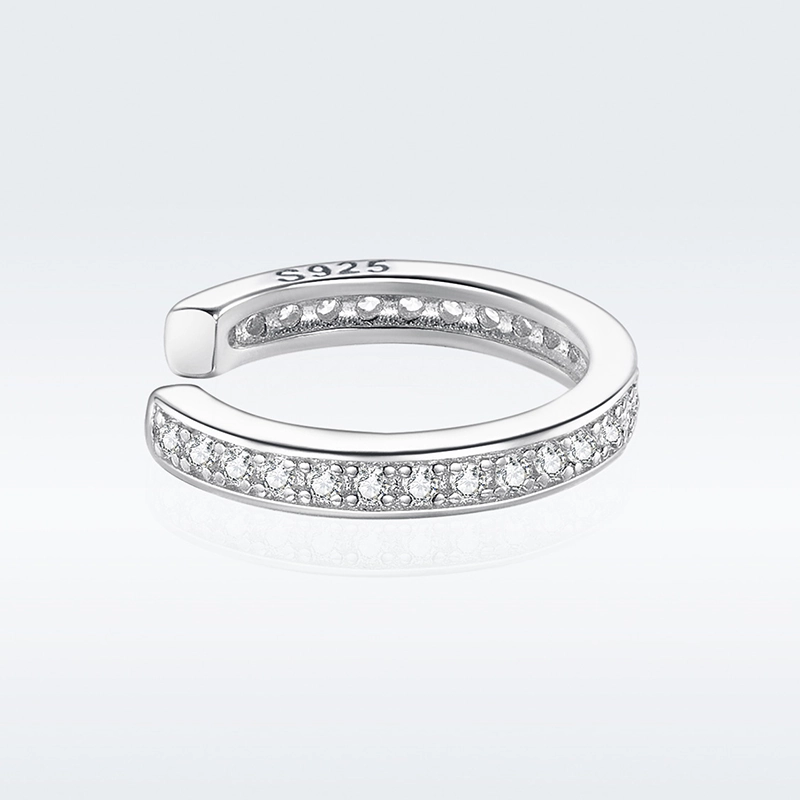 (image for) Pandora Style Silver Simple Ear clip - SCE998-A - View 2