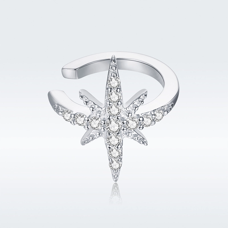 (image for) Pandora Style Silver Star Ear clip - SCE999-A - View 3