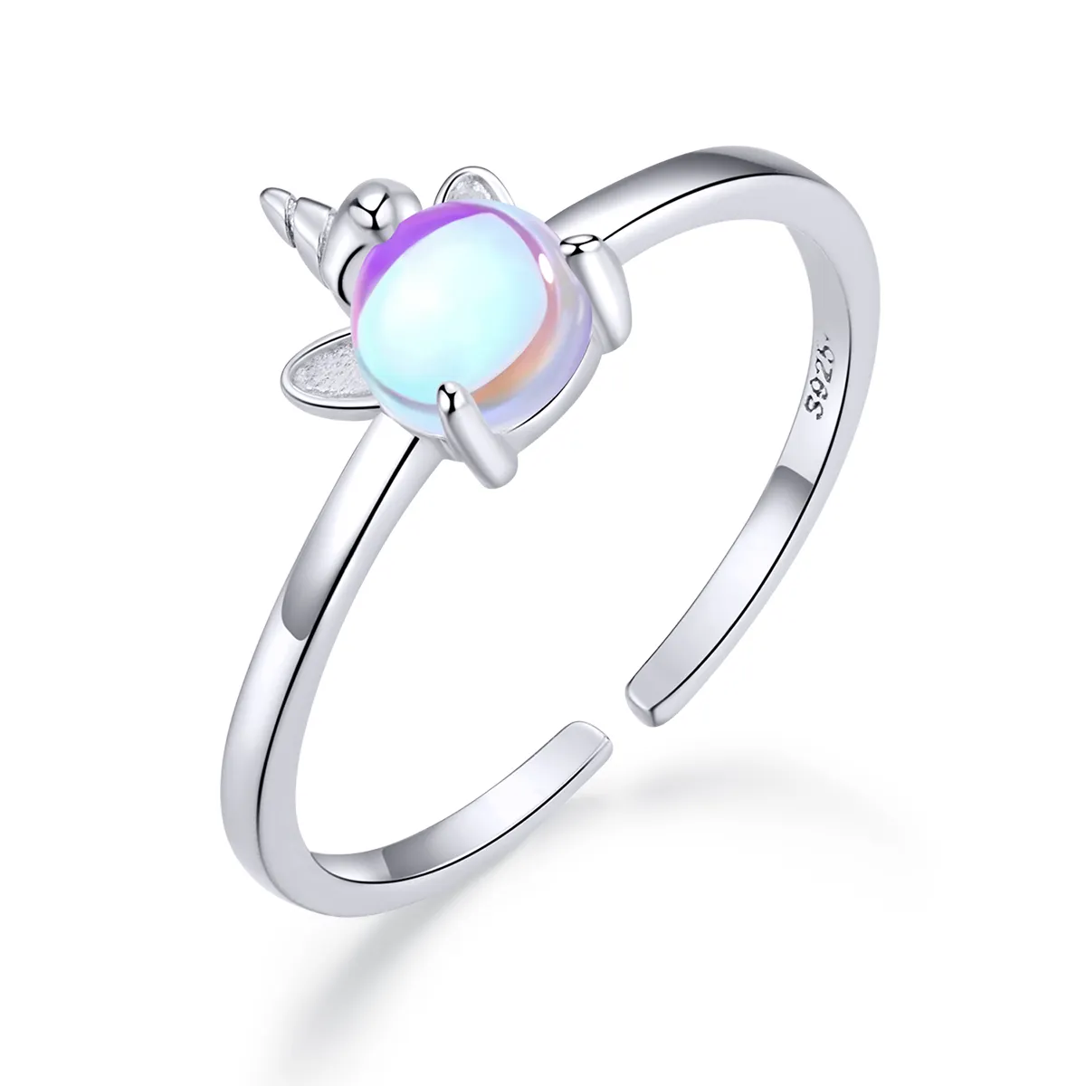 Pandora Style Silver Fancy Unicorn Open Ring - SCR642