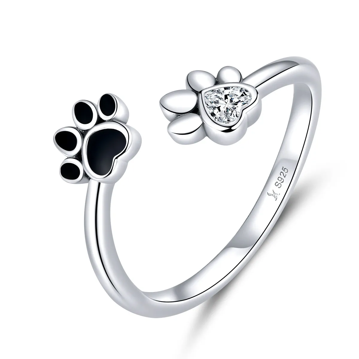 pandora style silver friendships open ring scr605