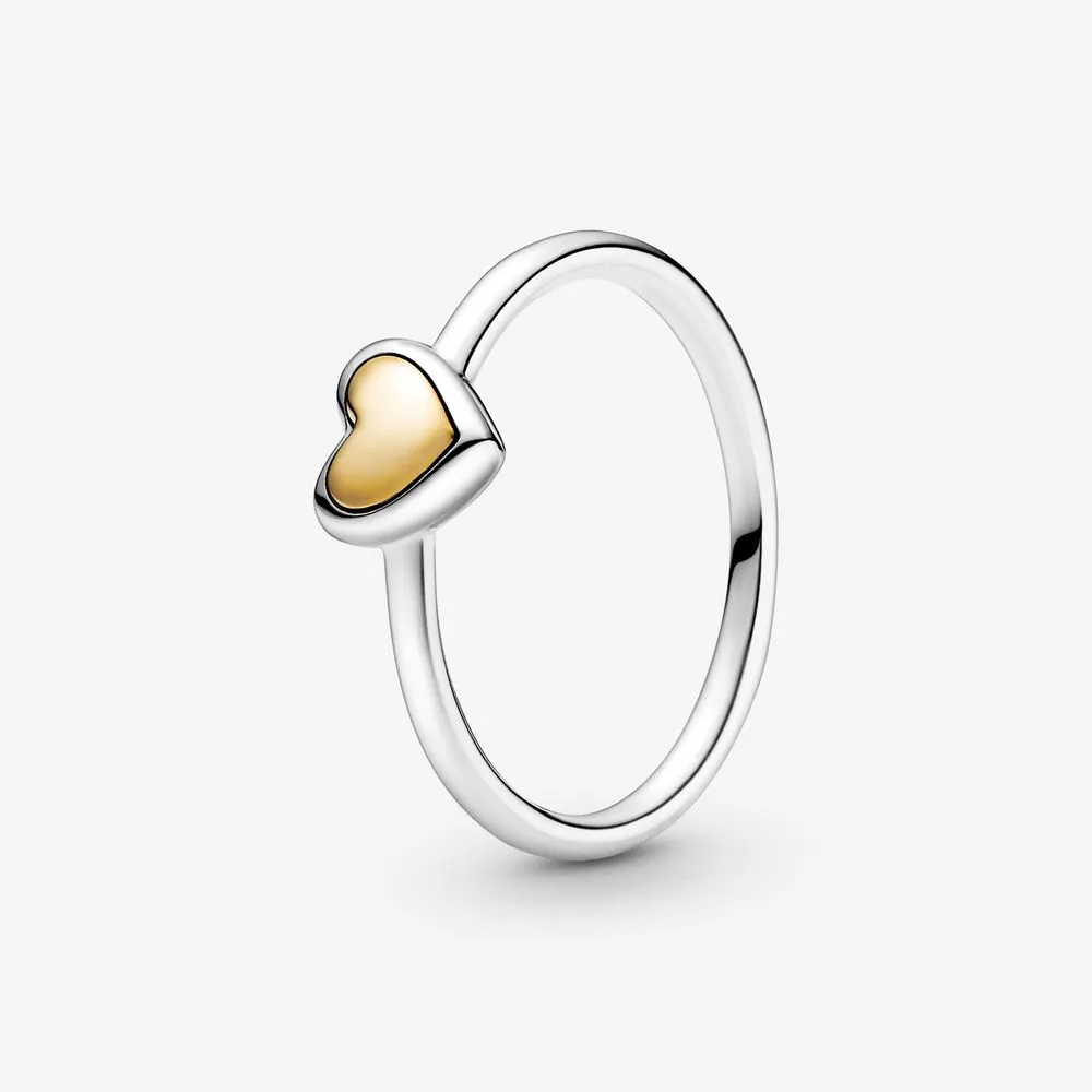 PANDORA Domed Golden Heart Ring - 199396C00
