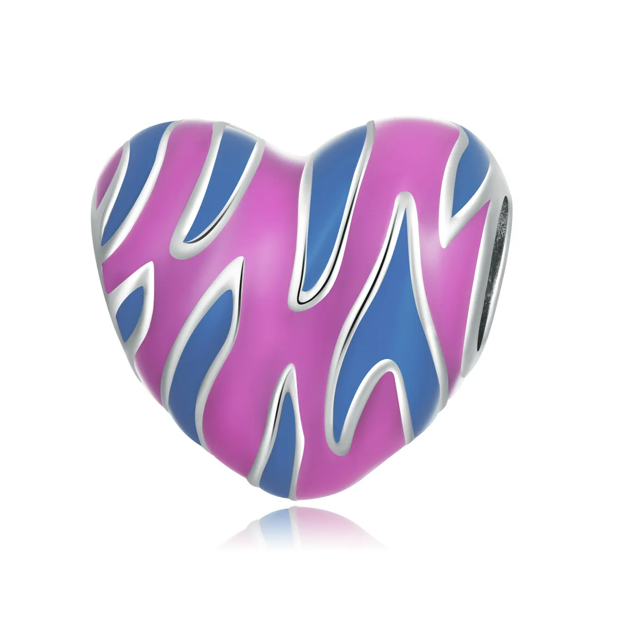 pandora style contrasting color love charm scc2215