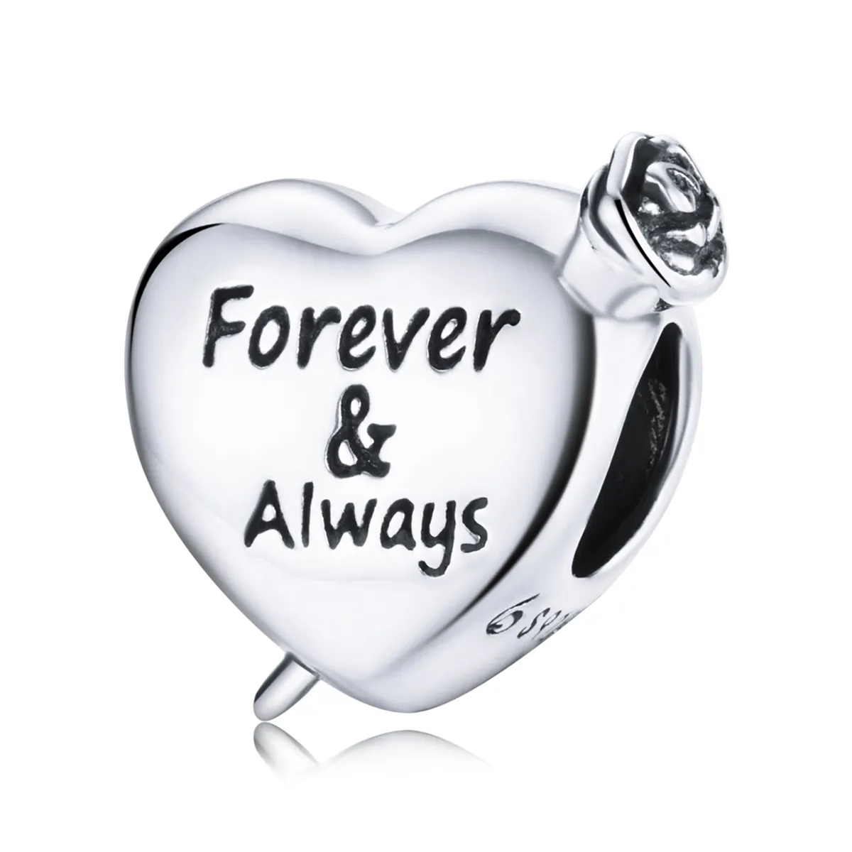 Pandora Style Rose Love Charm - BSC480
