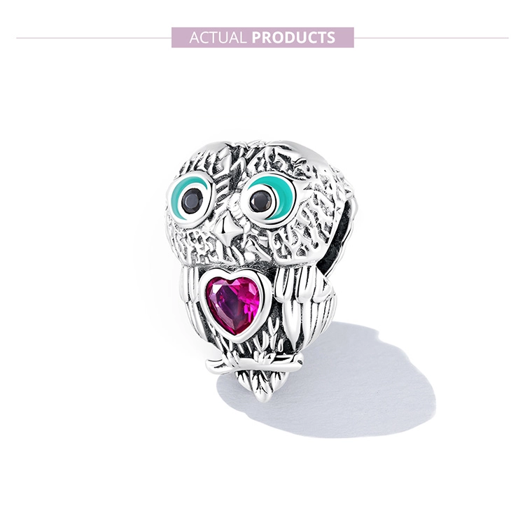 (image for) Pandora Style Cute Owl Charm - SCC2253 - View 7