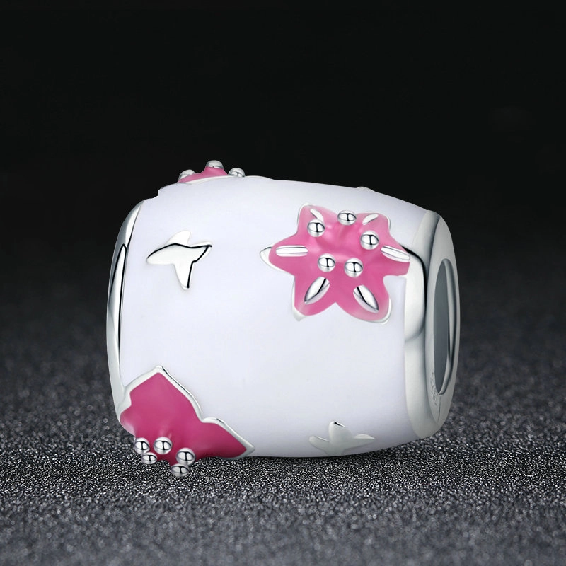 (image for) Pandora Style Flowers and Butterflies Charm - SCC446 - View 2