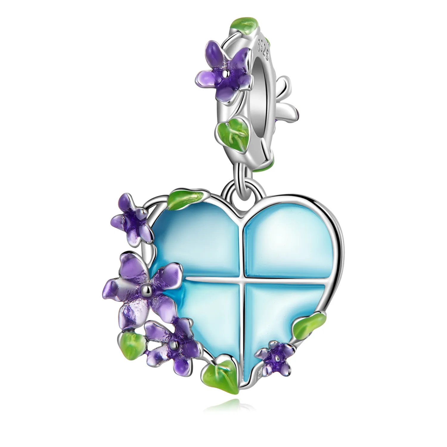 pandora style flower window dangle scc2323