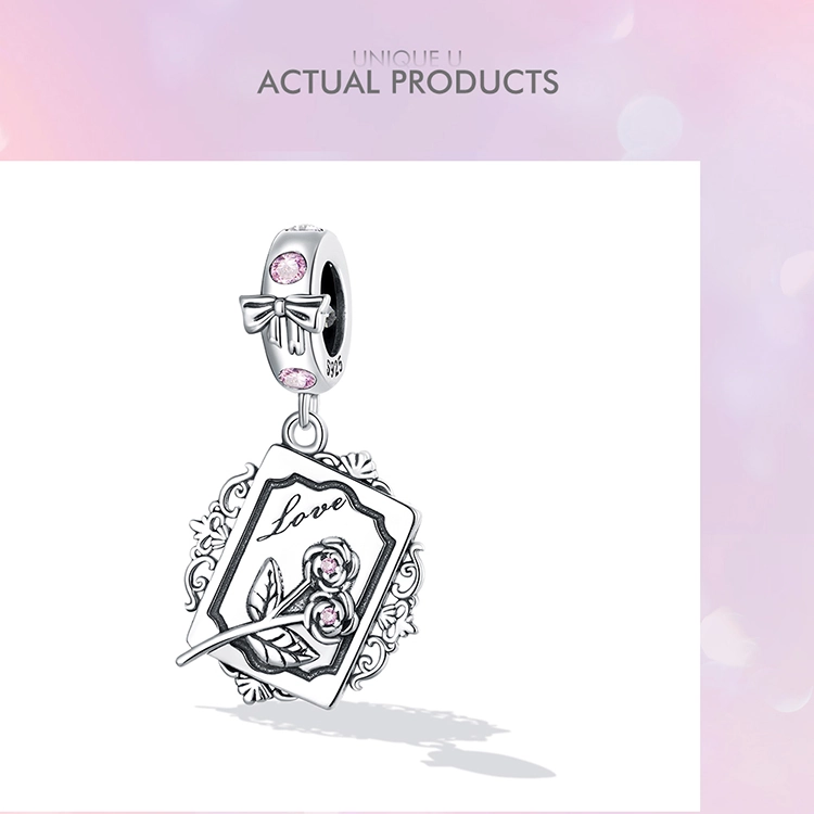 (image for) Pandora Style Rose Invitation Dangle - SCC2262 - View 9