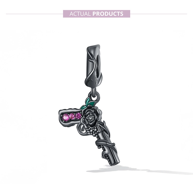(image for) Pandora Style Rose Pistol Dangle - SCC2241 - View 7