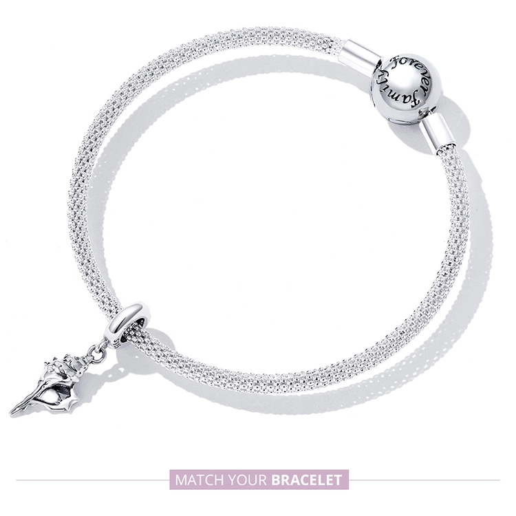 (image for) Pandora Style Silver Conch Dangle - SCC2235 - View 8