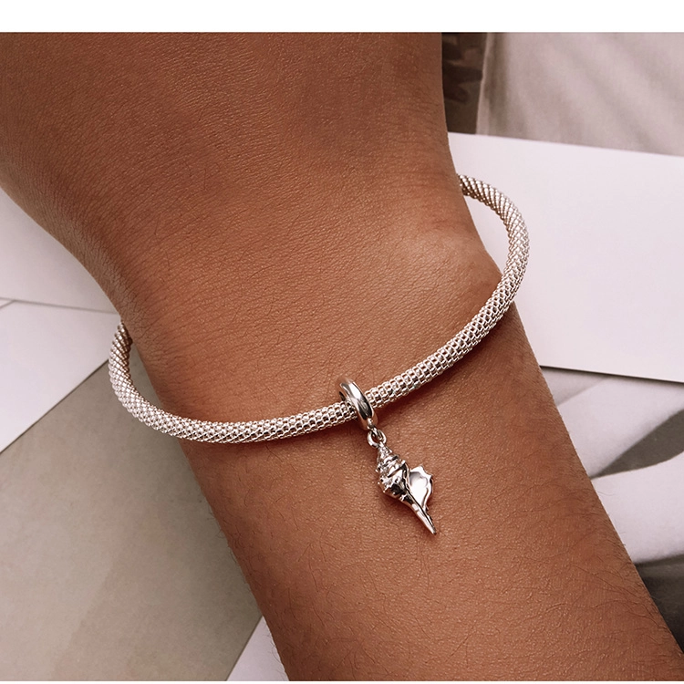 (image for) Pandora Style Silver Conch Dangle - SCC2235 - View 9