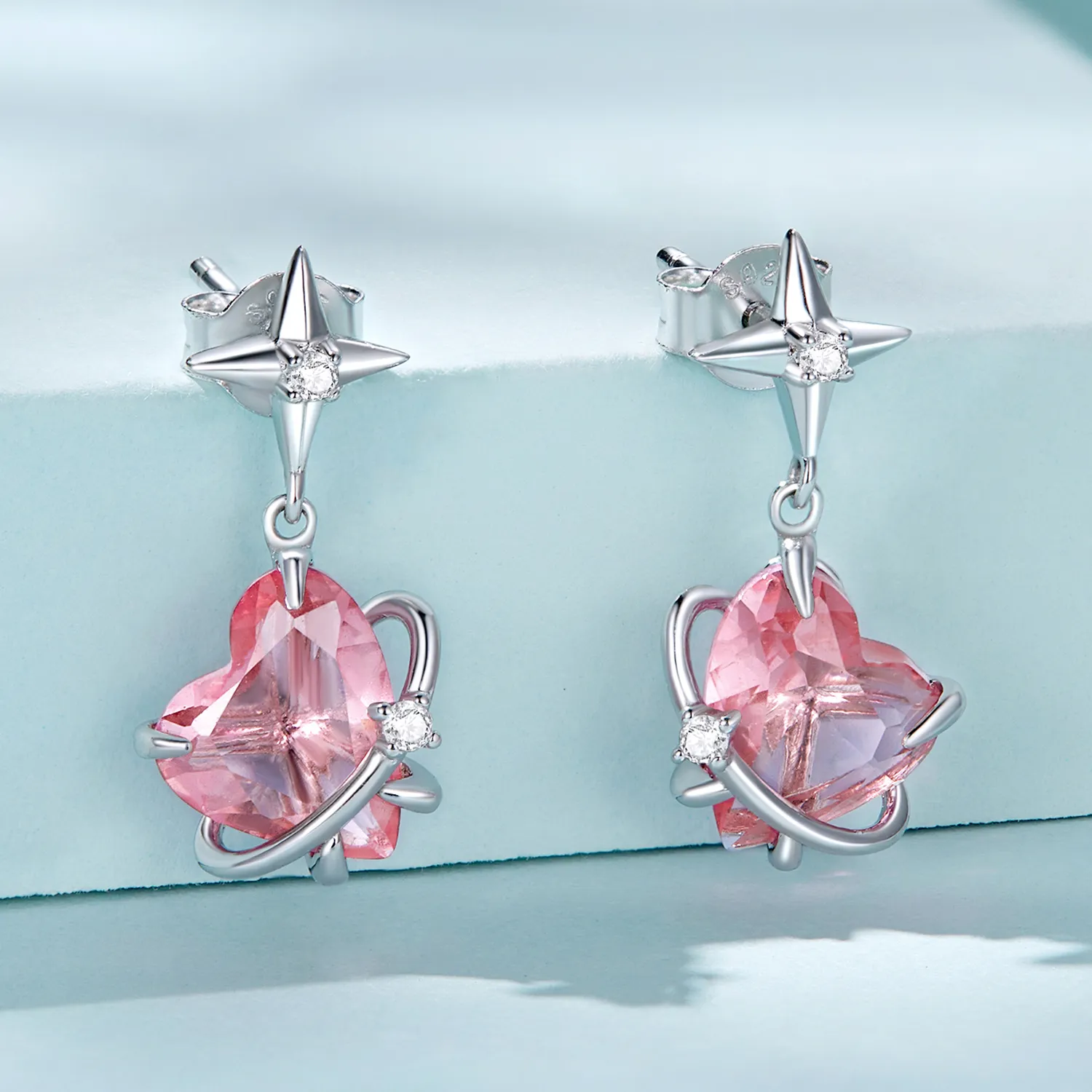 Pandora Style Girl Planet Hanging Earrings - SCE1502