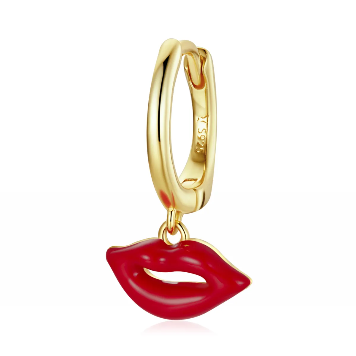 pandora style flaming lips hoop earrings sce1233