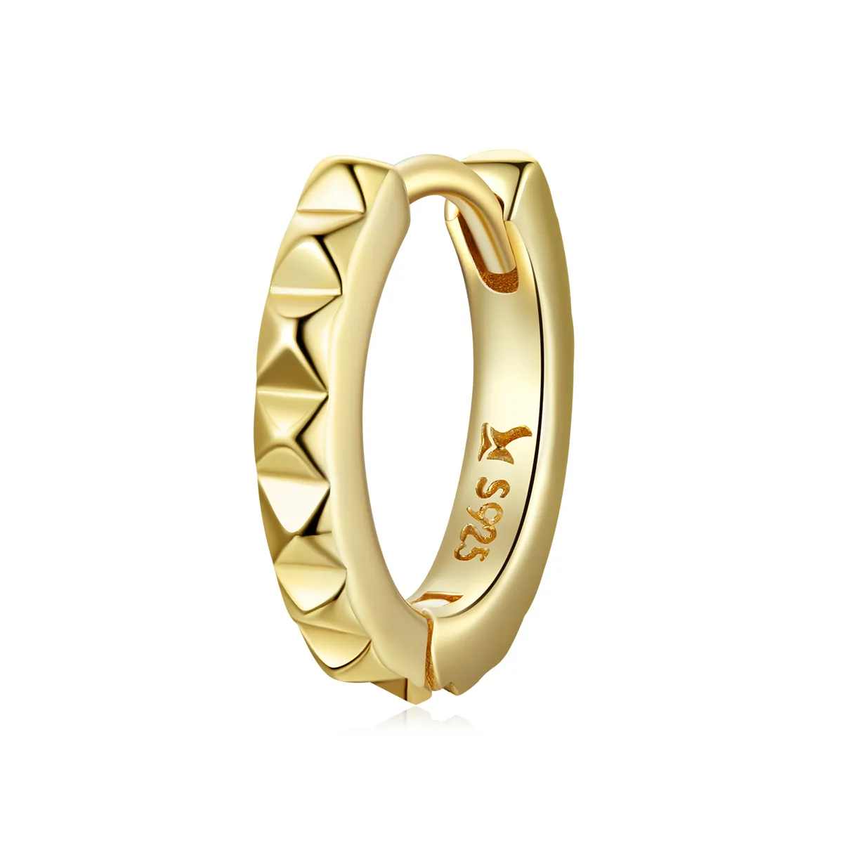 Pandora Style Golden Gear Hoop Earrings - SCE1062
