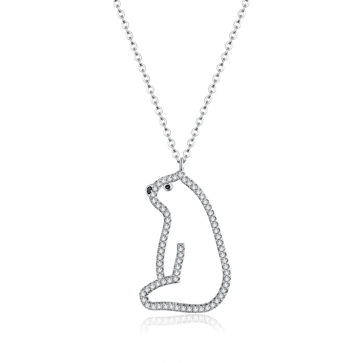 pandora style polar bear necklace bsn195