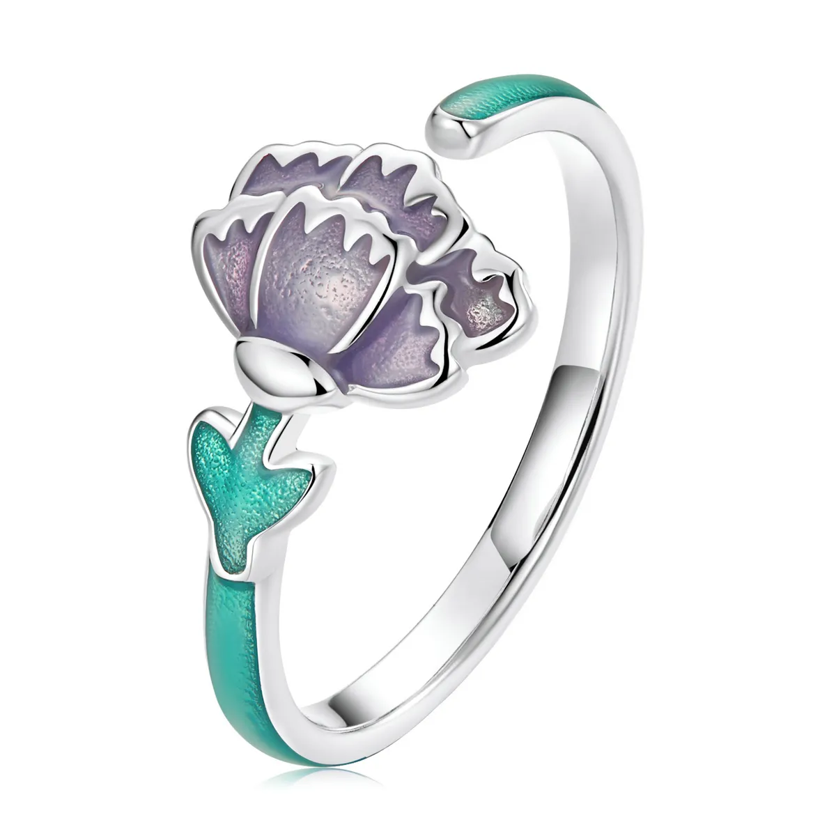 pandora style carnation open ring scr773