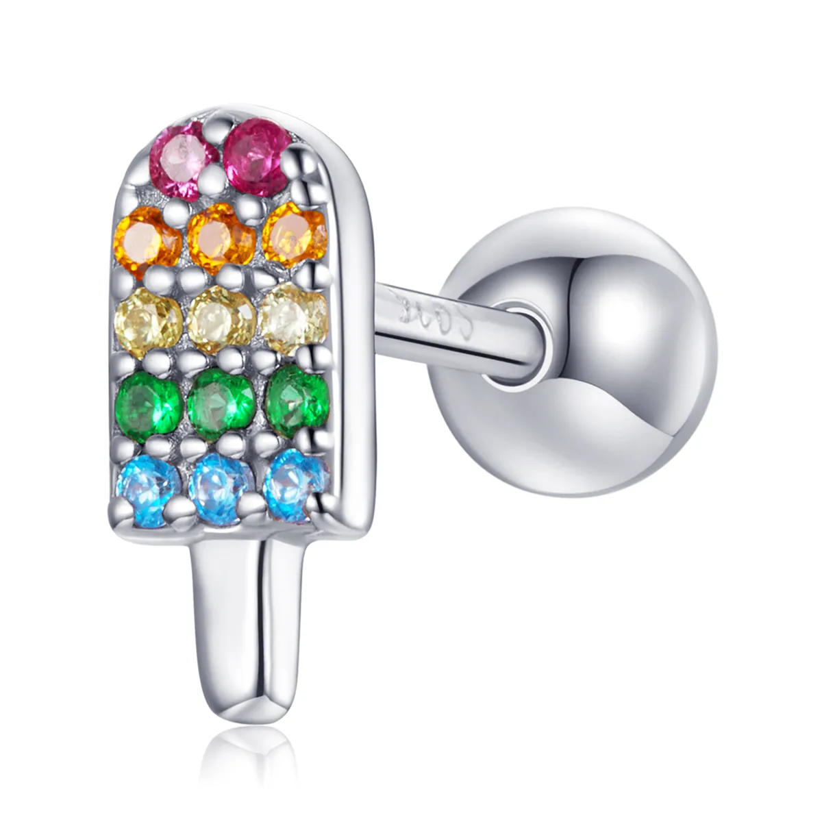 pandora style summer sweetheart ice cream stud earrings bse491a