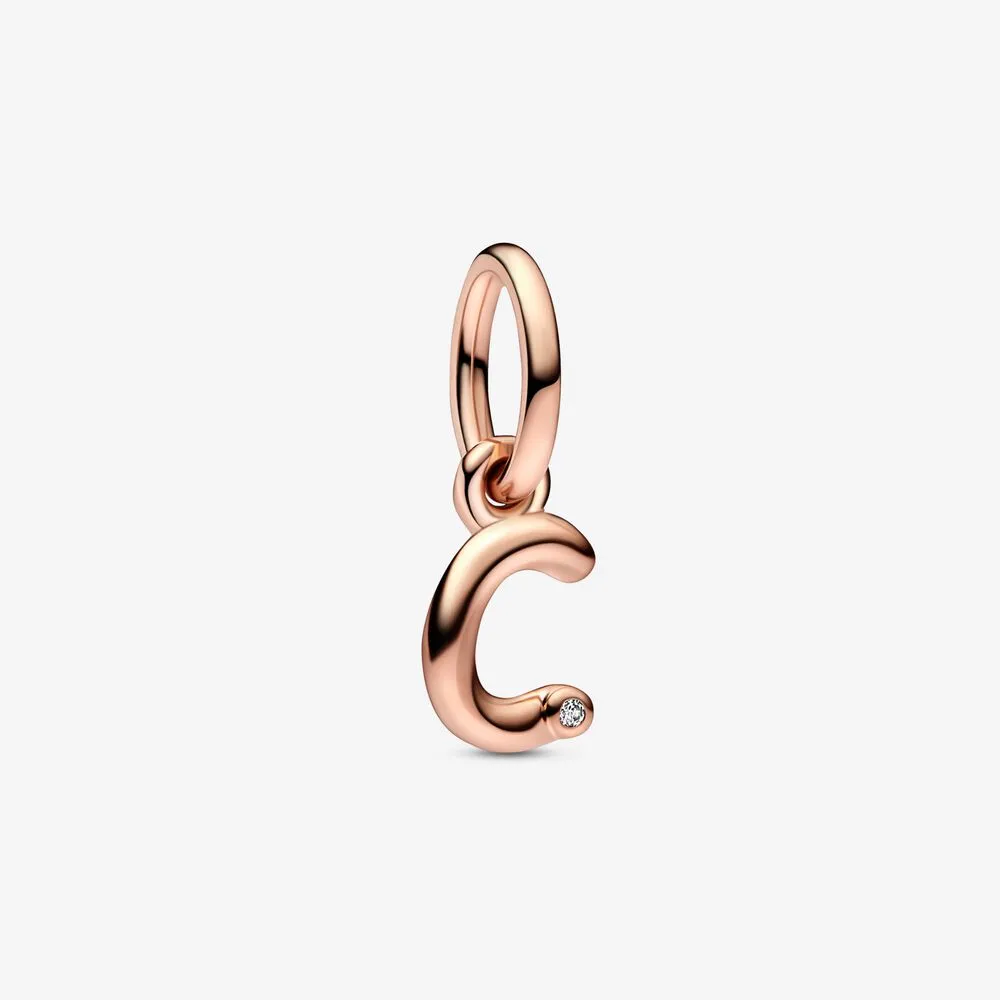 pandora letter c script alphabet dangle charm 782472c01