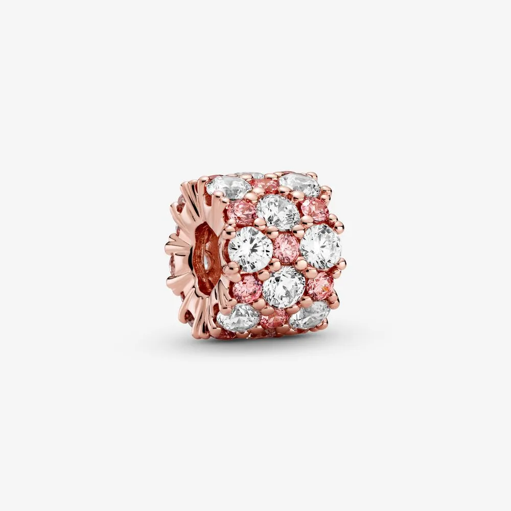 pandora pink clear sparkle charm 788487c01