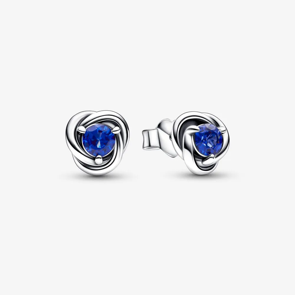 PANDORA September Birthstone Eternity Circle Stud Earrings - 292334C07