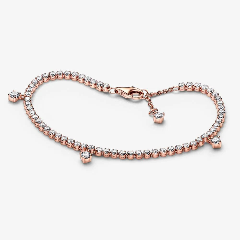 pandora sparkling drops tennis bracelet 582401c01