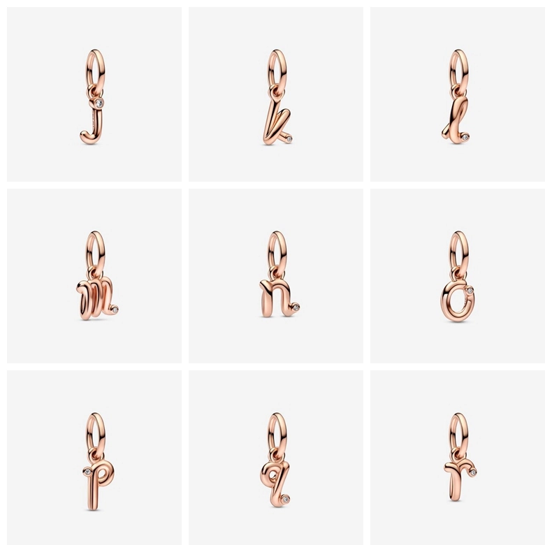 (image for) PANDORA Letter A Script Alphabet Dangle Charm - 782531C01 - View 17