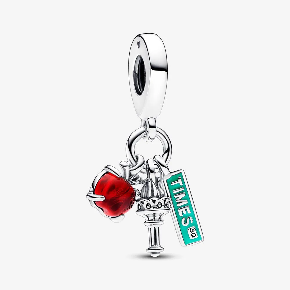 pandora sterling silver new york city triple dangle travel charm 792718c01