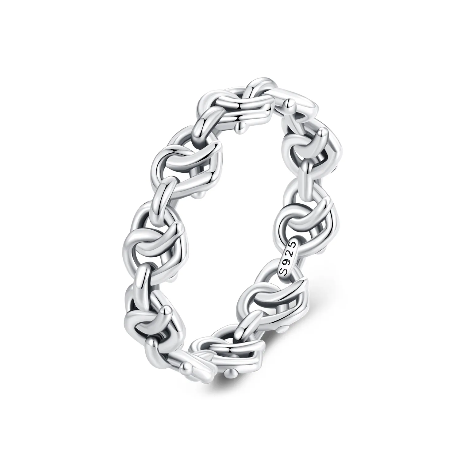 pandora style heart shaped chain ring scr963