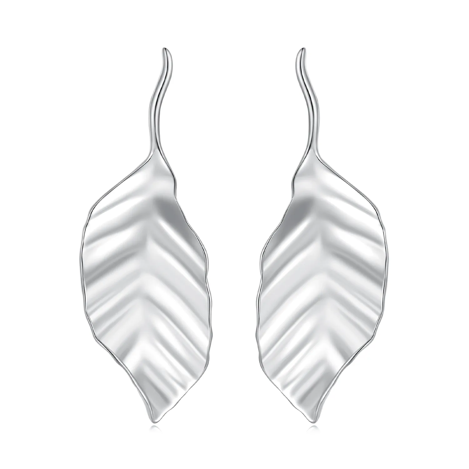 pandora style leaves studs earrings bse812