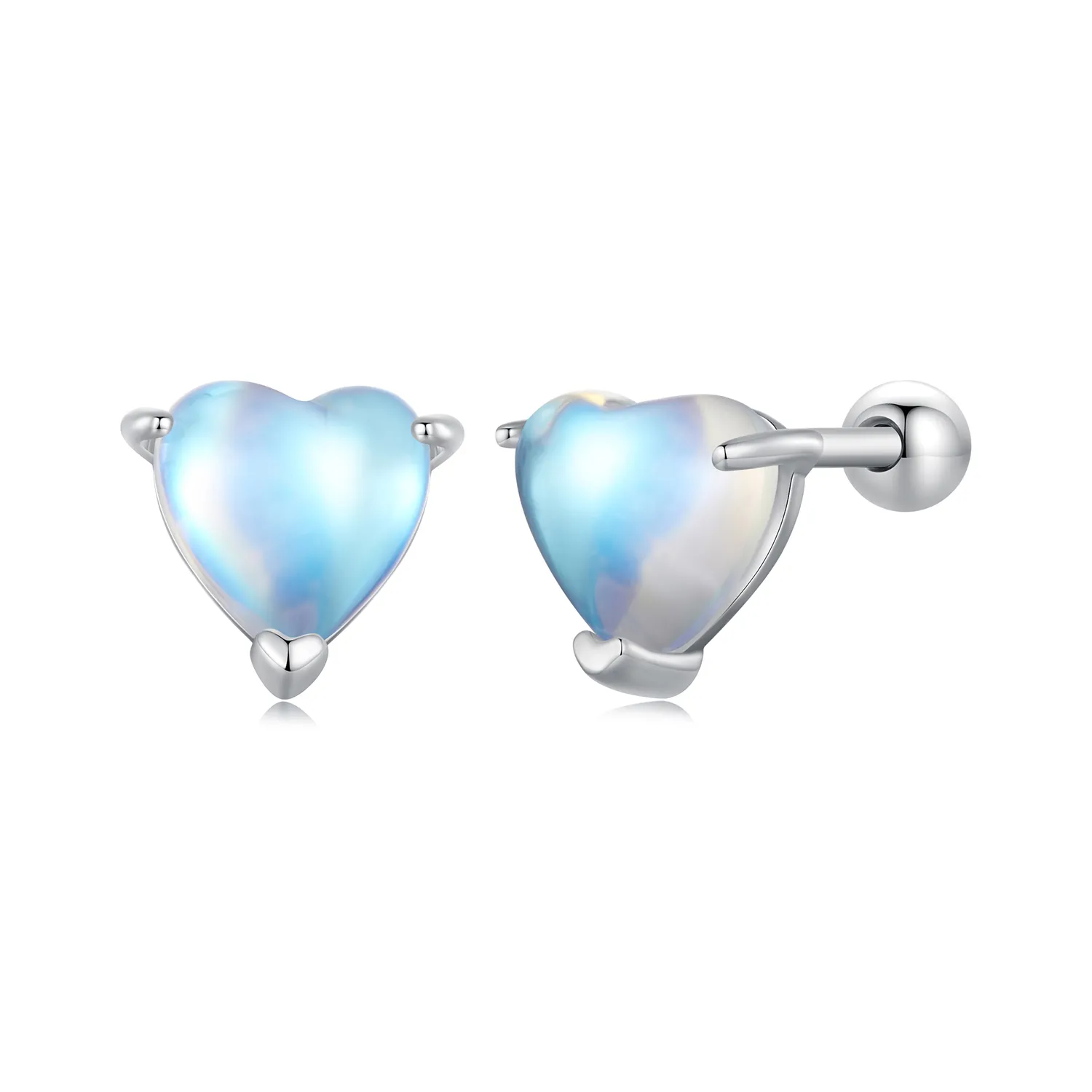 pandora style moonstone studs earrings sce1629