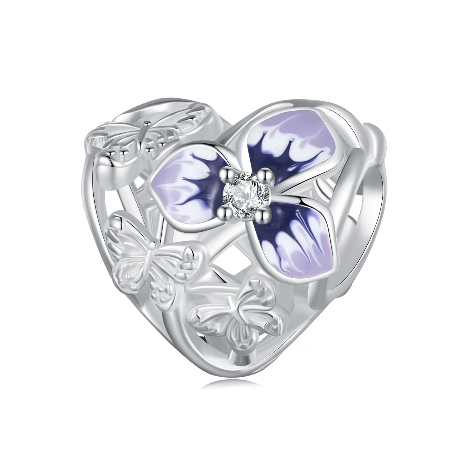 pandora style pansy charm scc2585