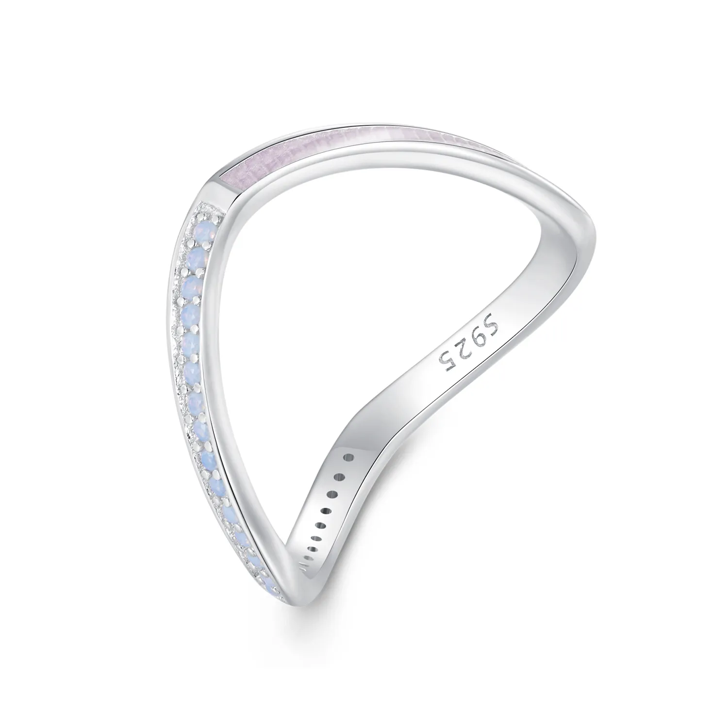 pandora style pink wish bone ring scr945 pk