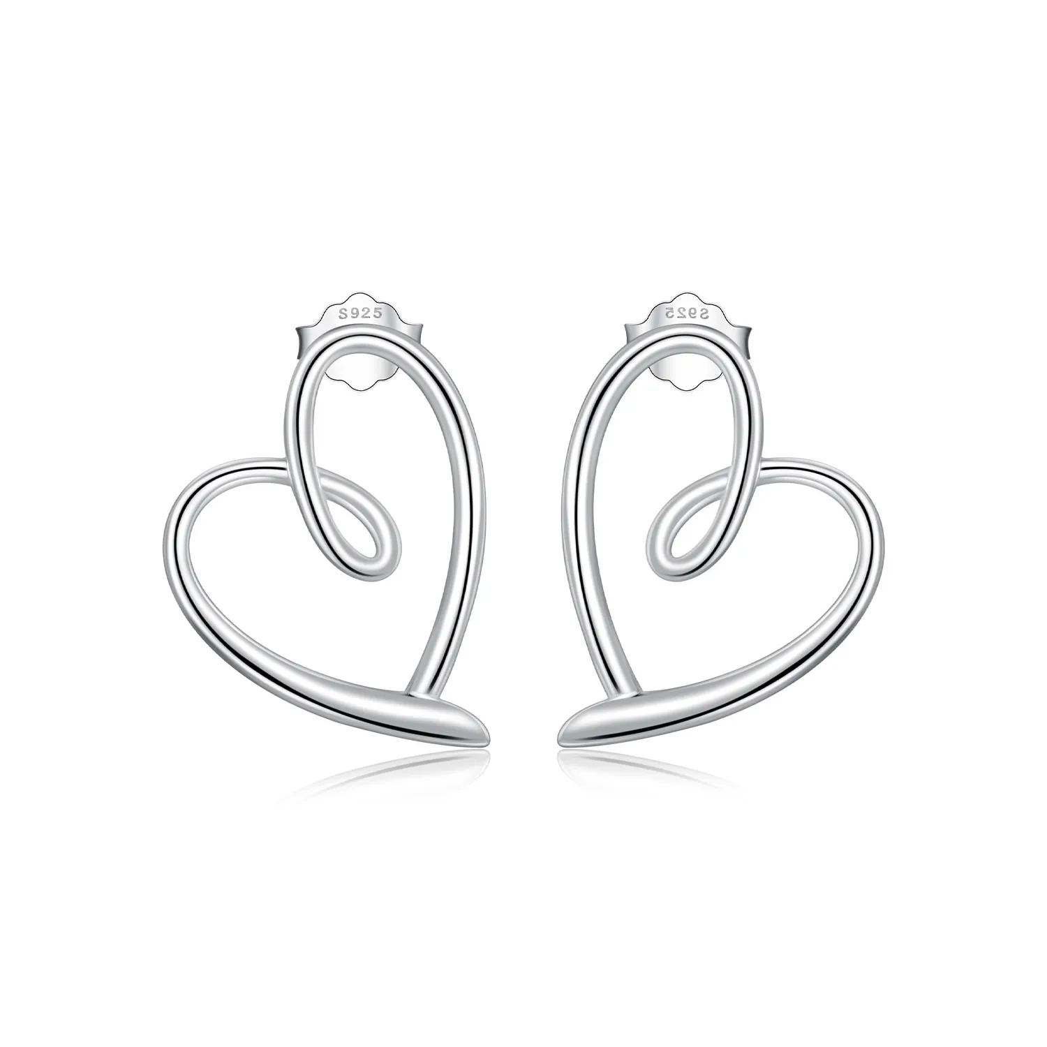 pandora style wrapped in love studs earrings bse871