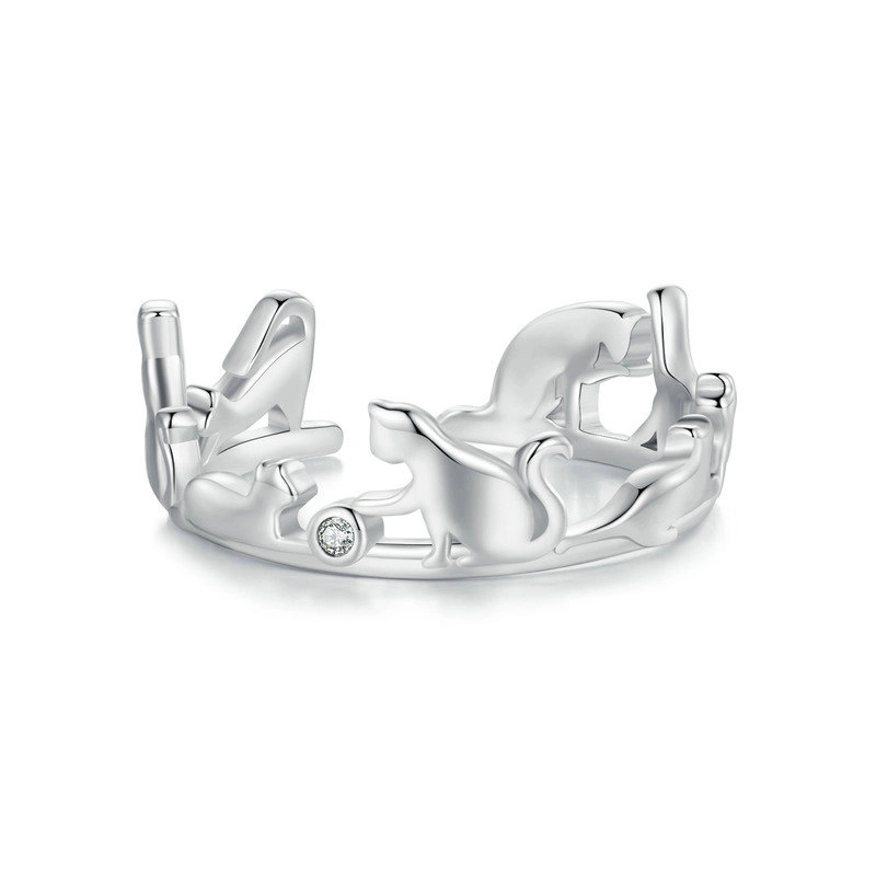 (image for) Pandora Style Cat Open Ring - SCR944-E - Product Image