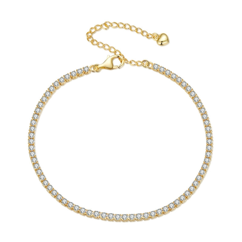 (image for) Pandora Style Golden Exquisite Zircon Chain Bracelet - BSB097-B - Product Image