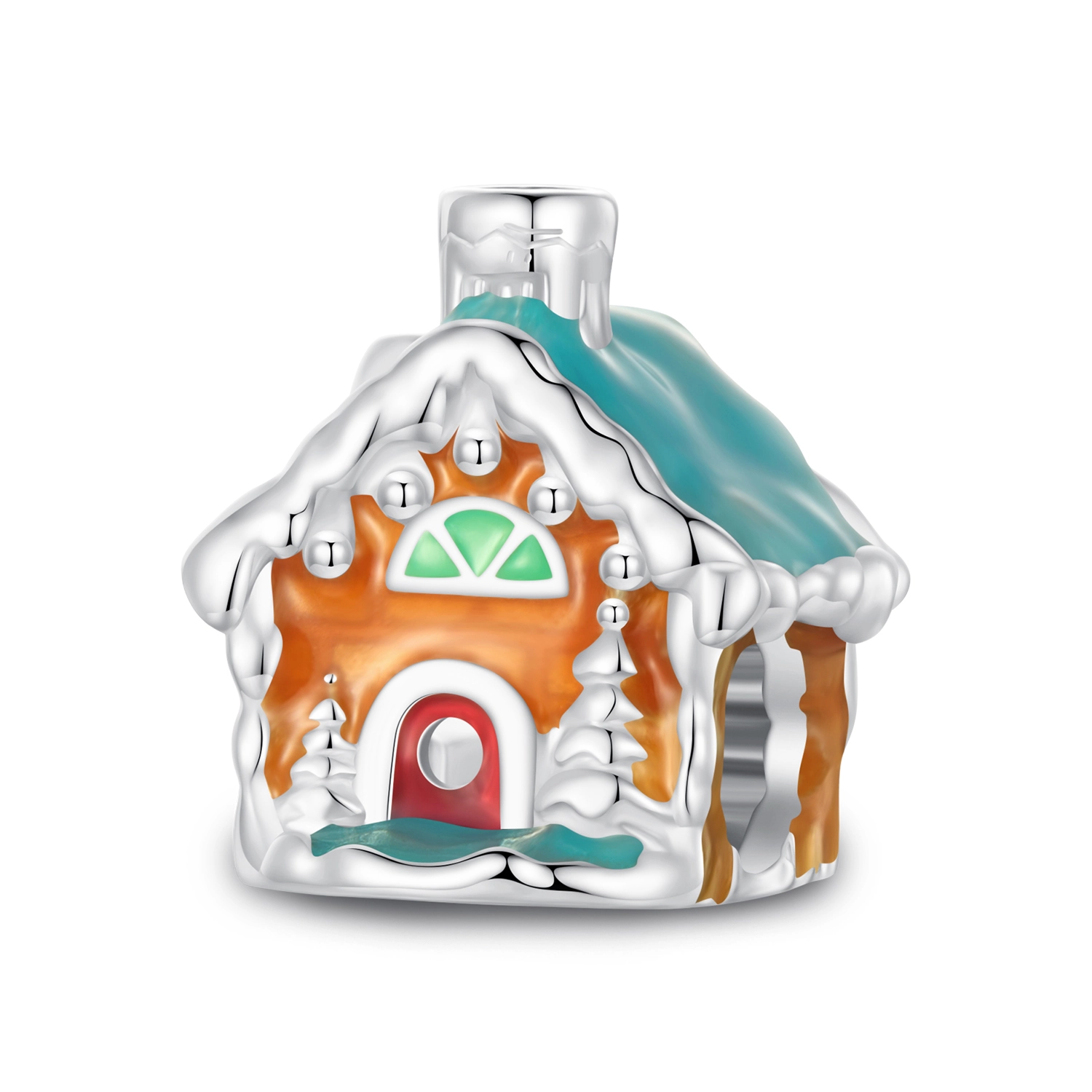 (image for) Pandora Style Luminous Christmas Eve House Charm - SCC2646 - Click Image to Close