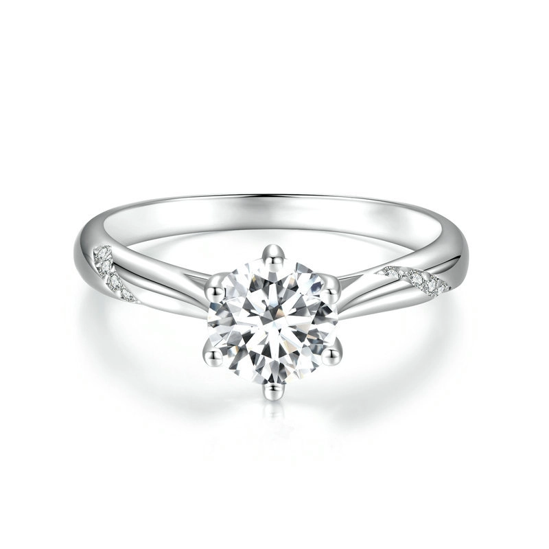 (image for) Pandora Style Simple Moissanite Ring(One Certificate) - MSR003 - Product Image