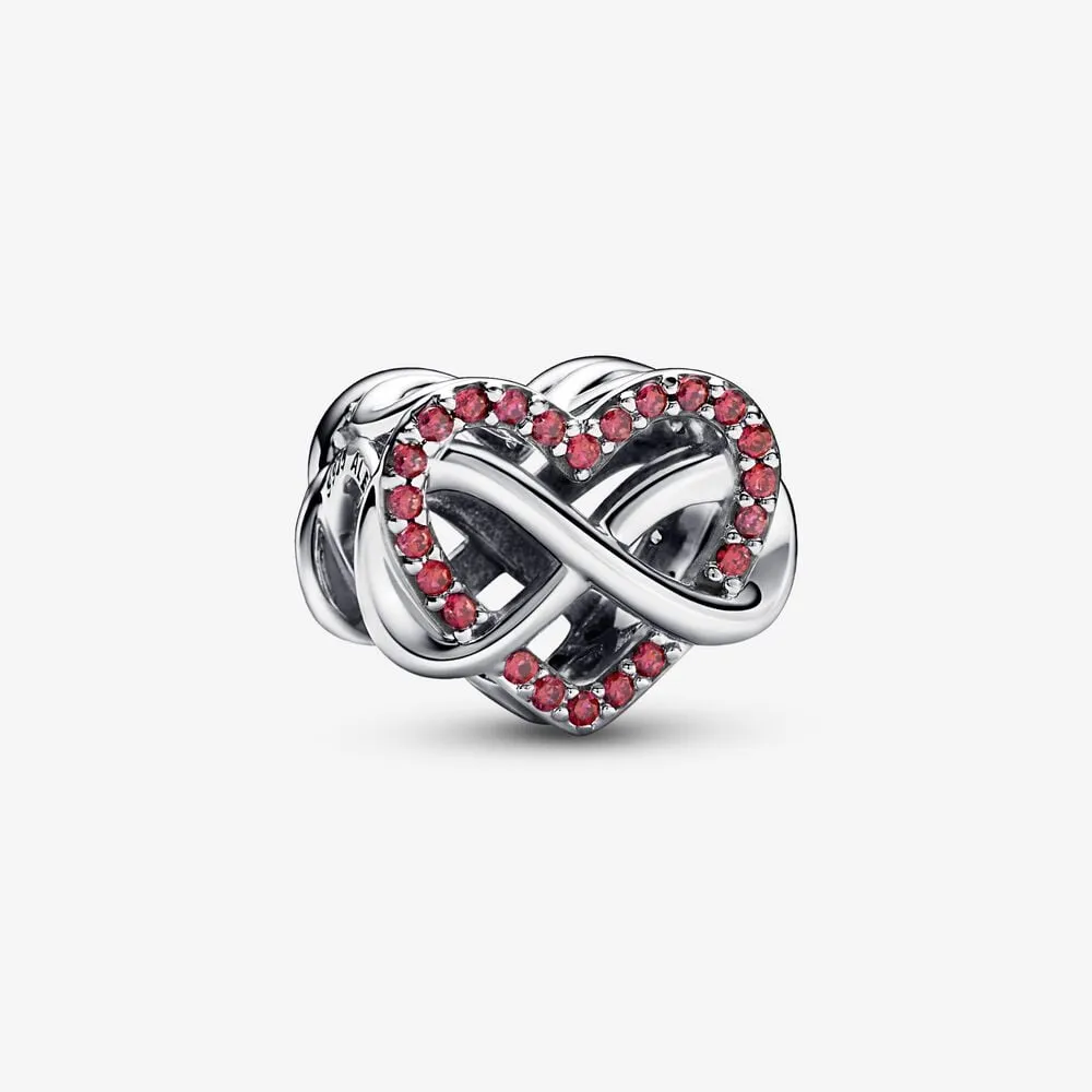 pandora family infinity red heart charm 792246c01