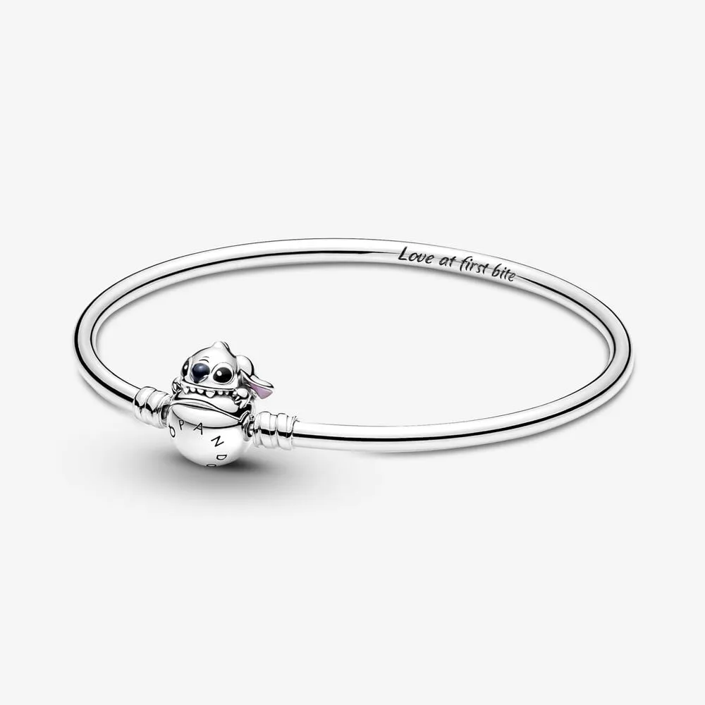 pandora moments disney stitch biting clasp bangle 591683c01
