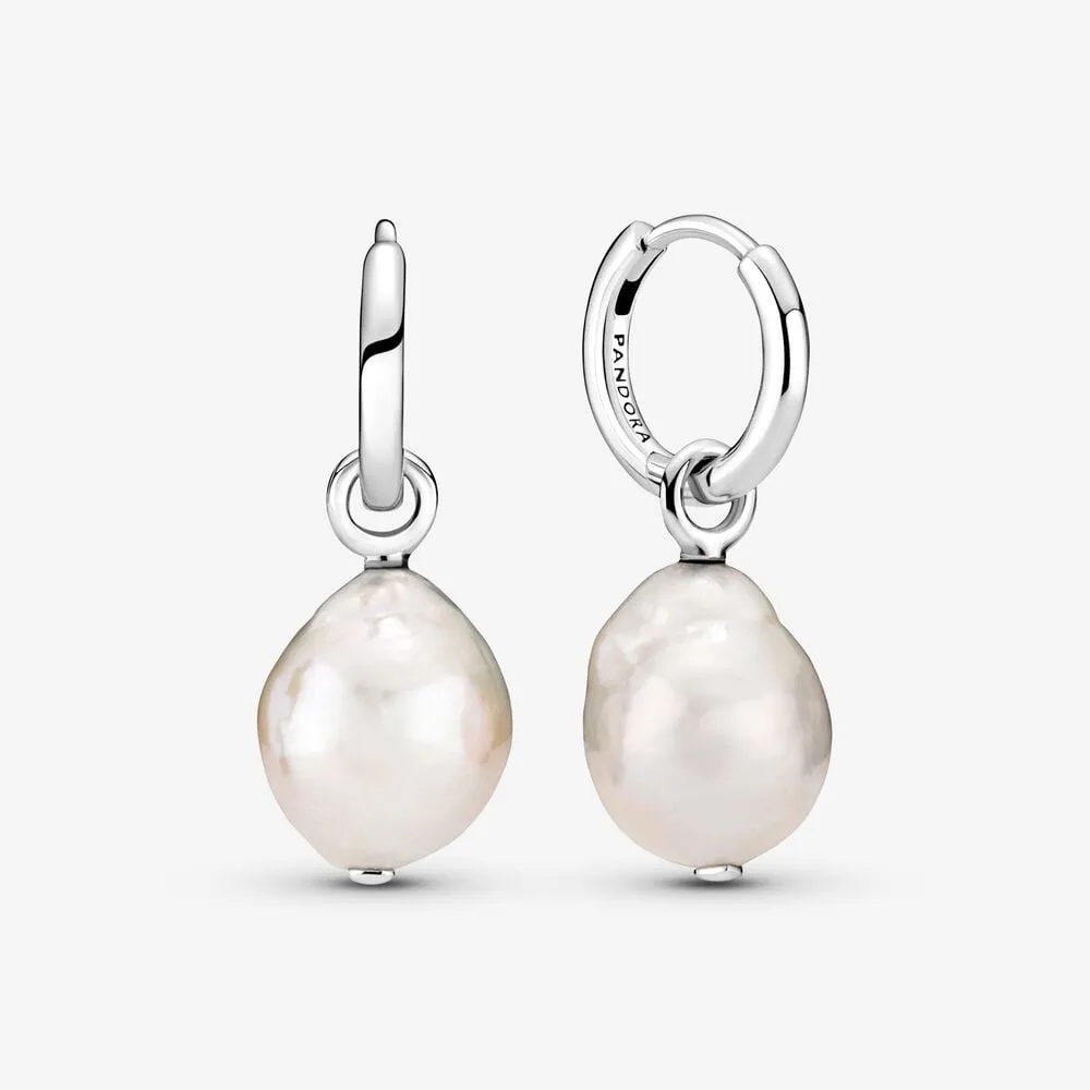 Pandora Treated Freshwater Cultured Baroque Pearl Hoop Earrings - 299426C01