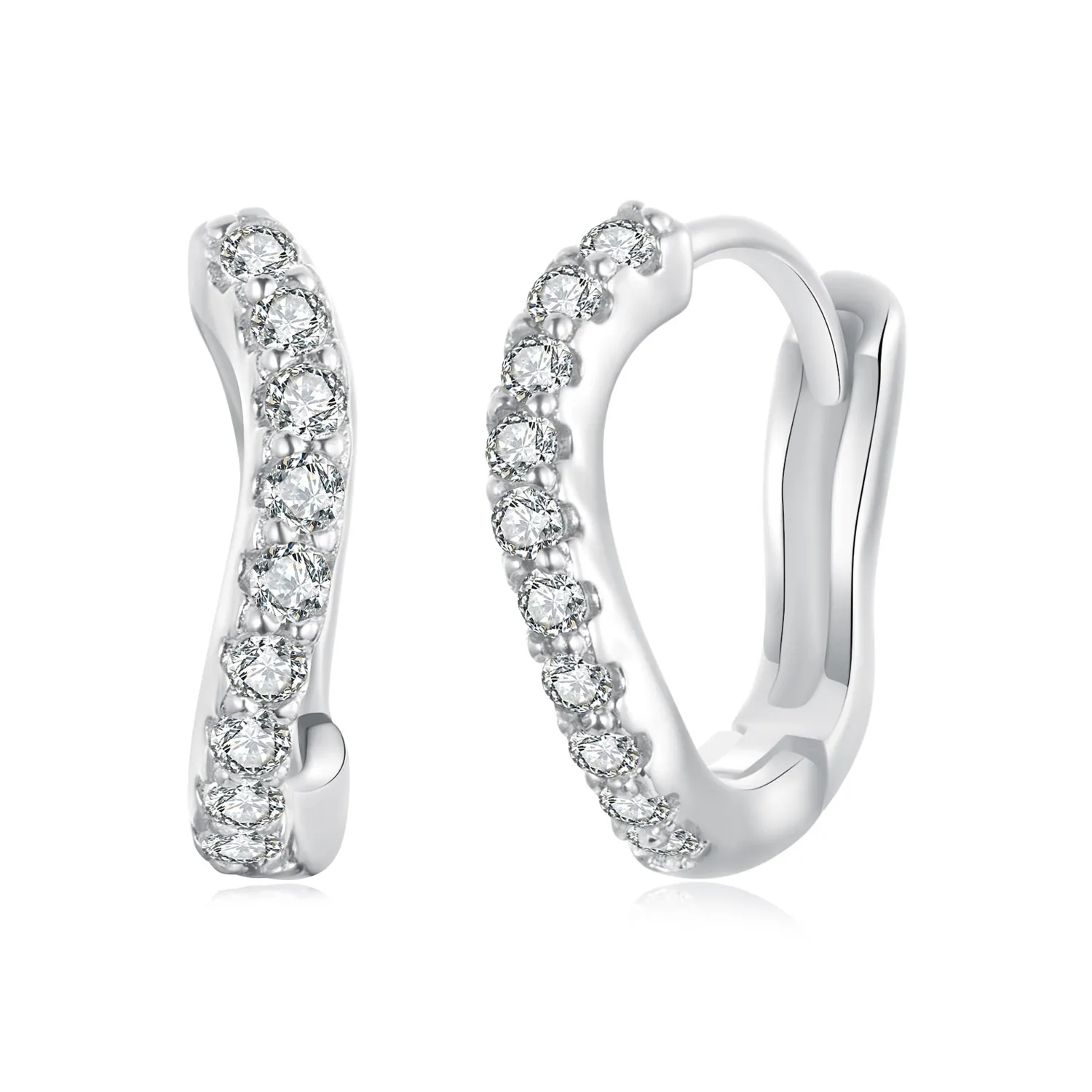 pandora style wavy earrings bse959