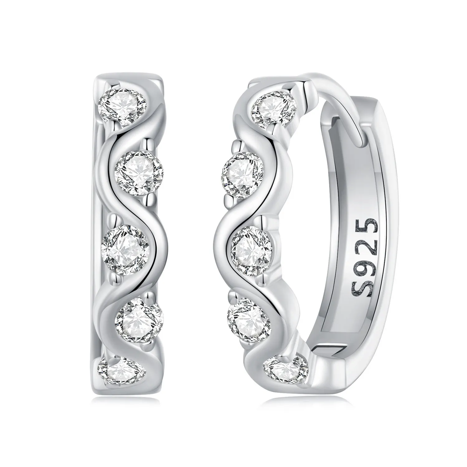 pandora style wavy earrings bse963