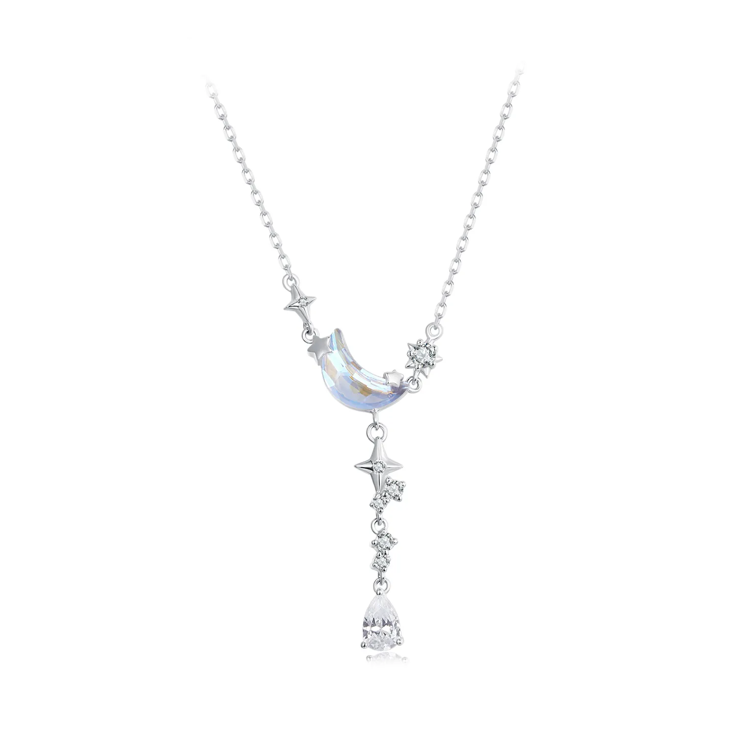 pandora style moonset galaxy necklace bsn380