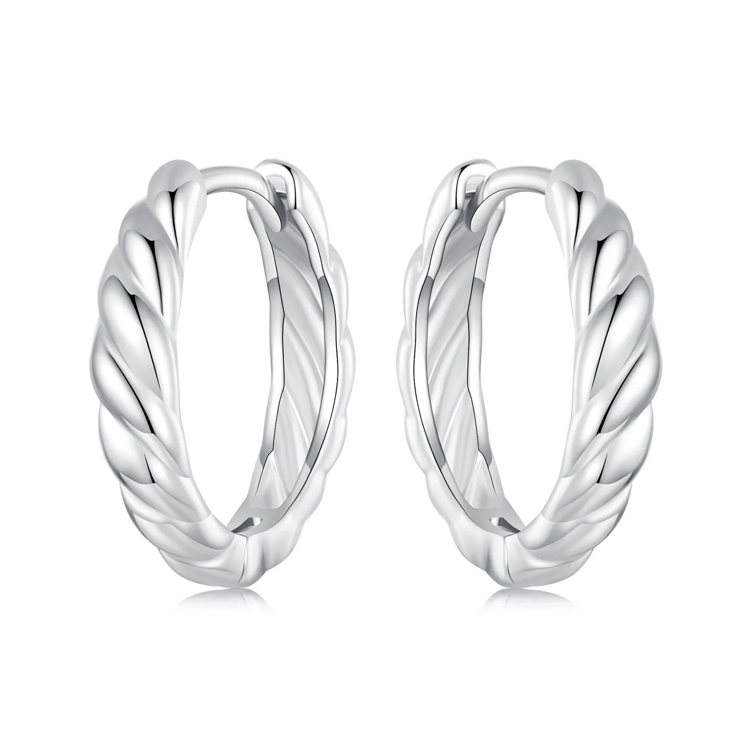 pandora style metallic twist earrings bse1024m