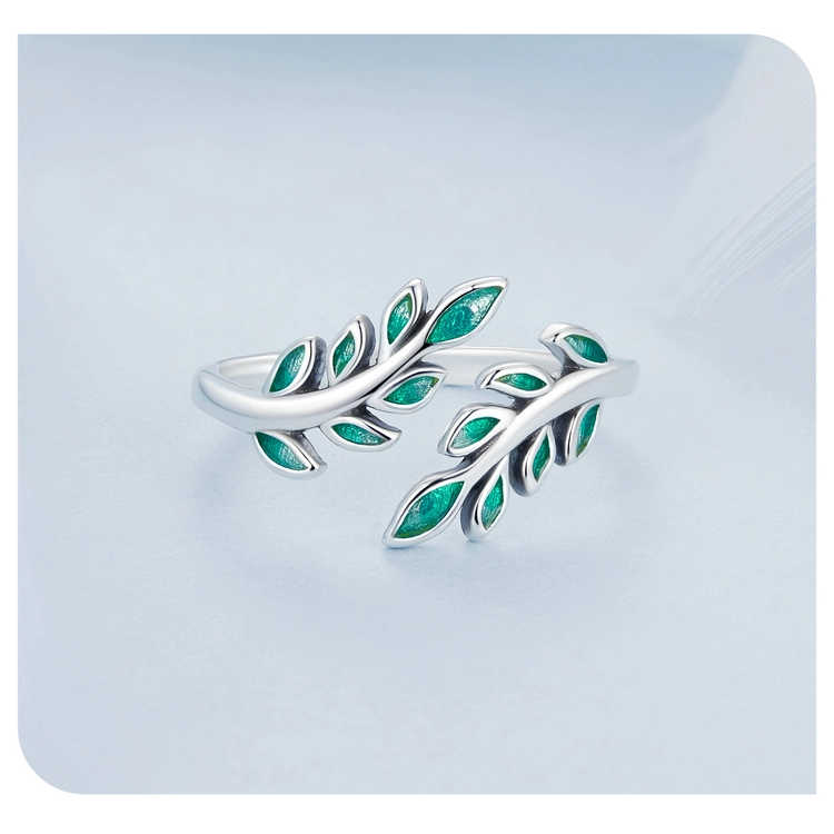 (image for) PANDORA Style Leaf Open Ring - BSR542-E - View 4