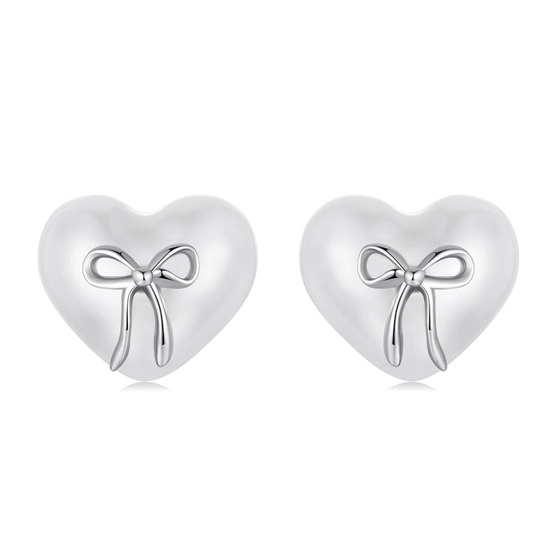 (image for) PANDORA Style Bow Heart Earrings - SCE1810 - Product Image