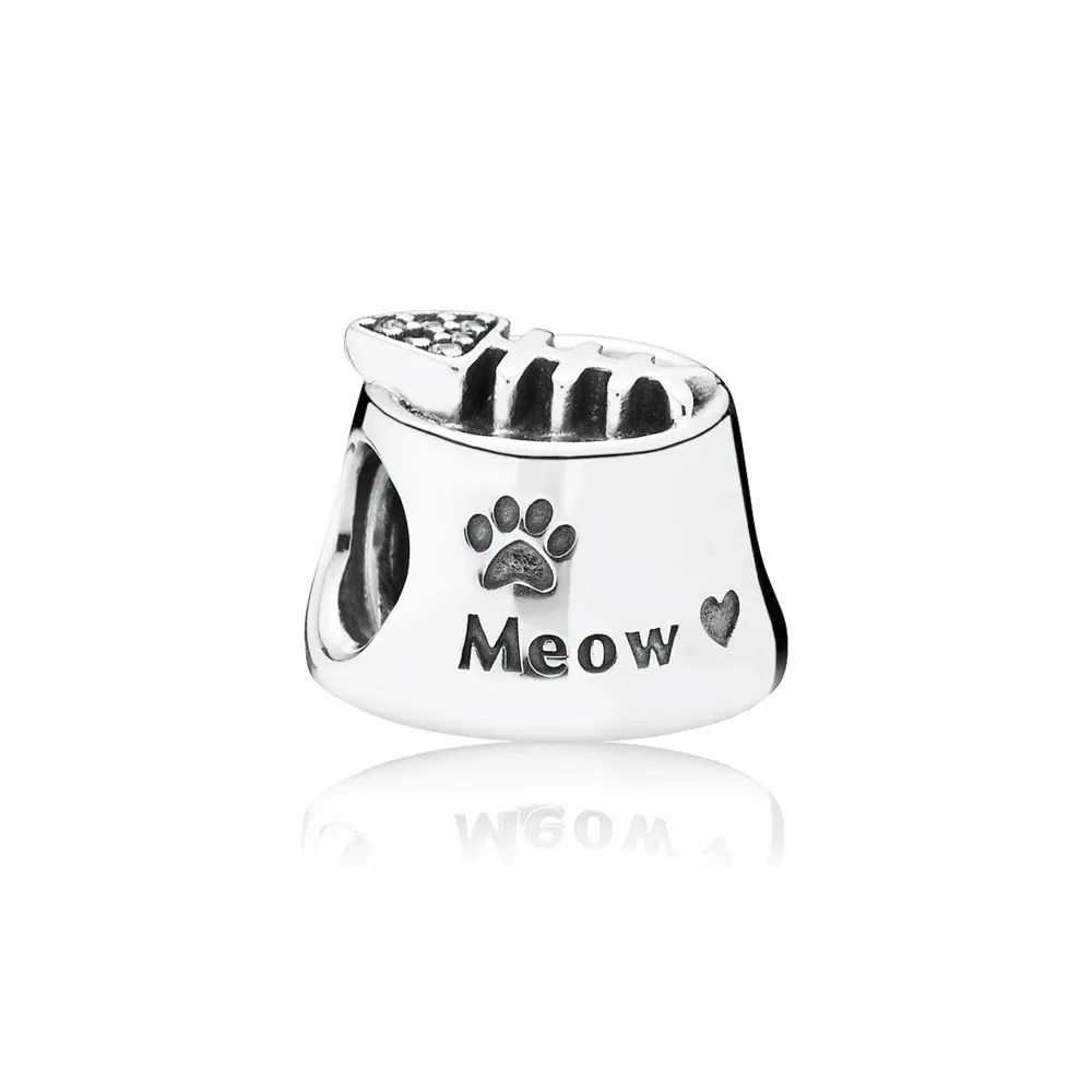 pandora cat bowl charm 791716cz