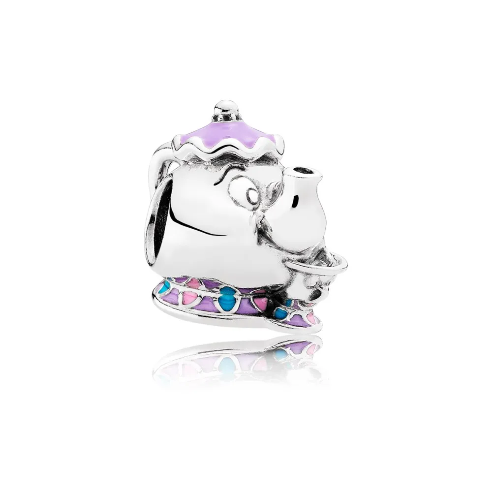 pandora disney mrs potts chip charm mixed enamel 792141enmx